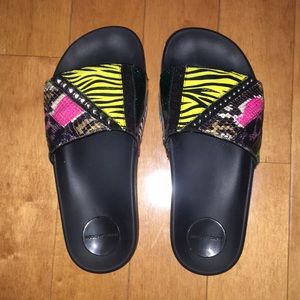 Marc by Marc Jacobs Studded Animal Print Sandals